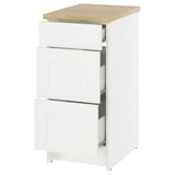 KNOXHULT Élément bas avec tiroirs, blanc avec cadre, 40 cm