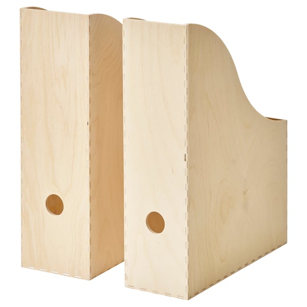 KNUFF Range-revues, lot de 2, contreplaqué de bouleau