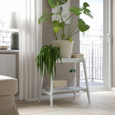 KÖRSBÄRSBJÖRK Cache-pot, beige-gris clair, 24 cm