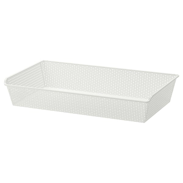 KOMPLEMENT Corbeille métallique, à motifs/blanc, 100x58 cm
