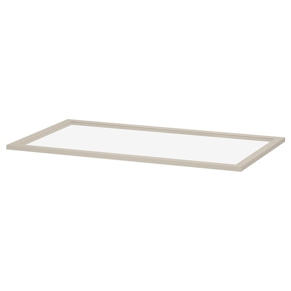 KOMPLEMENT Tablette en verre, gris-beige, 100x58 cm