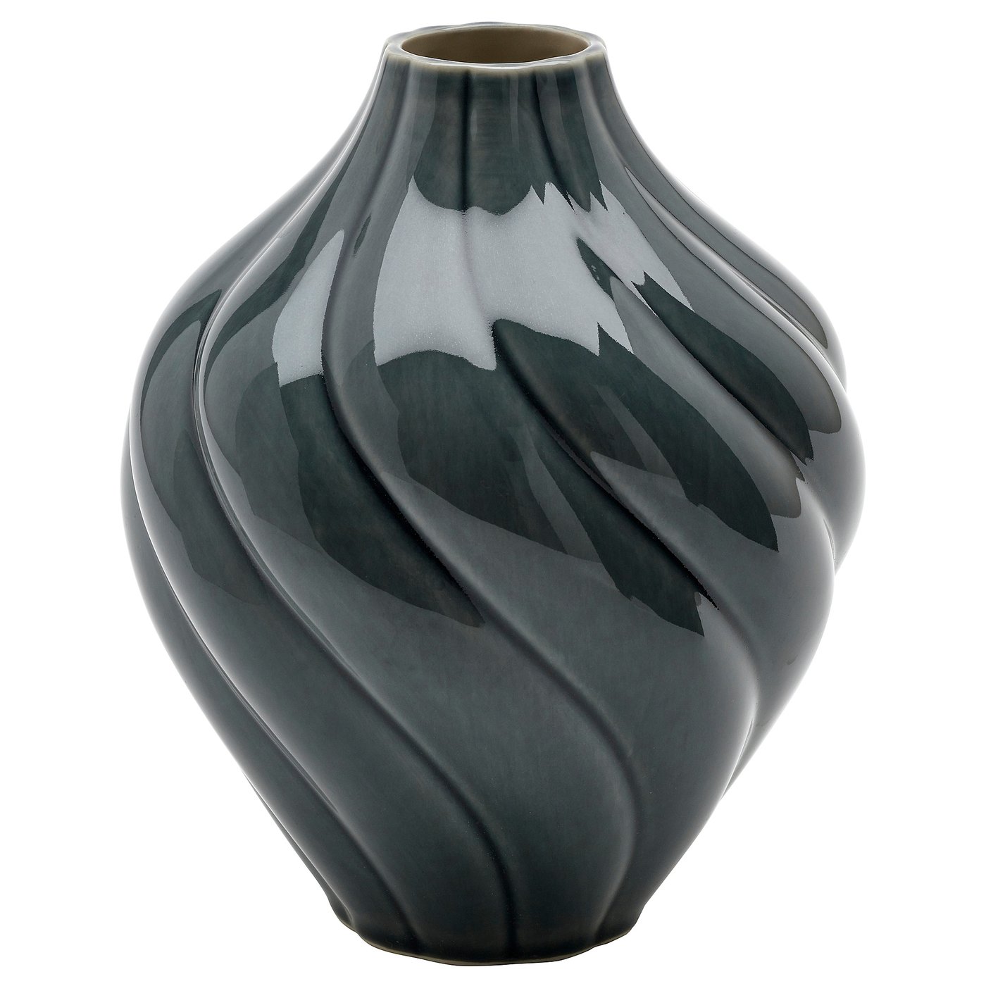 KORNSPARV Vase, bleu gris, 22 cm