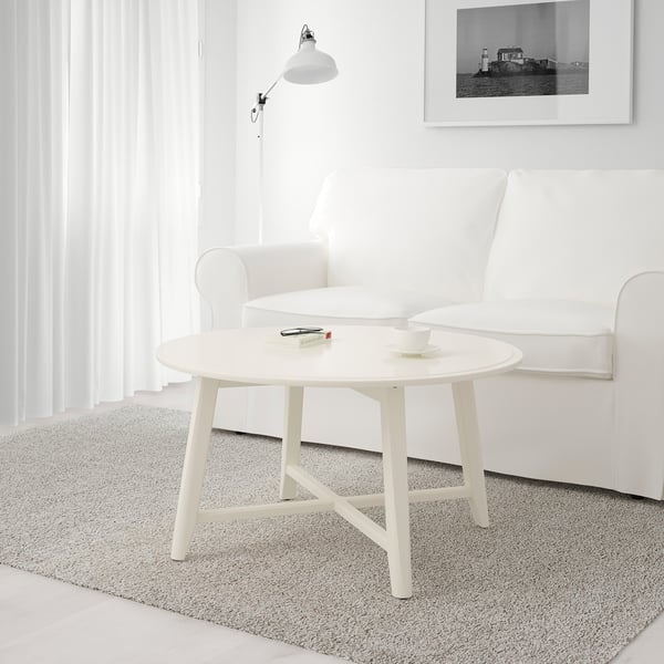 KRAGSTA Table basse, blanc, 90 cm