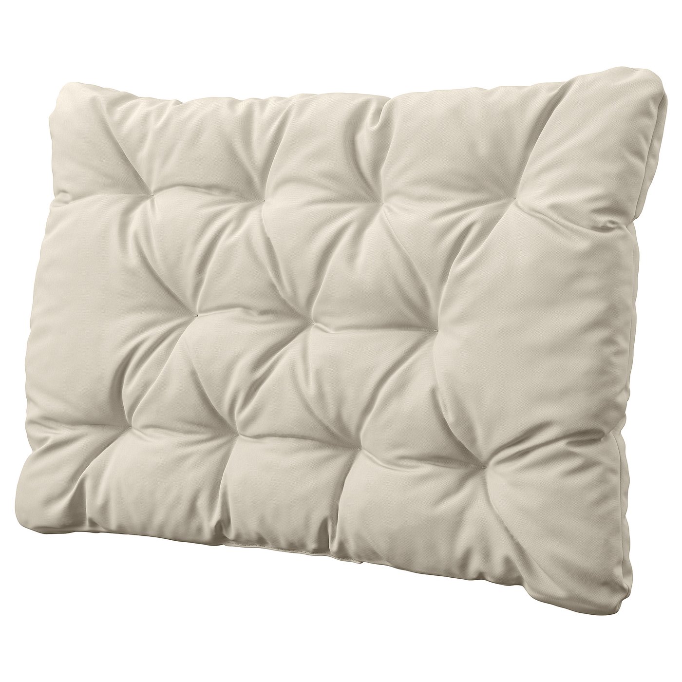 KUDDARNA Coussin dossier, extérieur, beige-gris clair, 62x44 cm