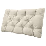 KUDDARNA Coussin dossier, extérieur, beige-gris clair, 80x44 cm