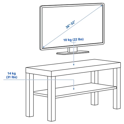 LACK Banc TV, blanc, 90x36x45 cm