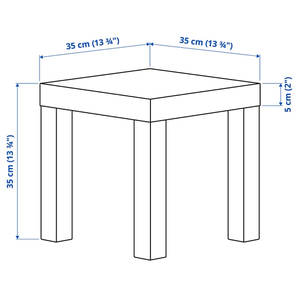 LACK Table d'appoint, blanc, 35x35 cm