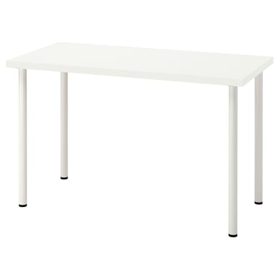 LAGKAPTEN / ADILS Bureau, blanc, 120x60 cm