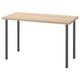 LAGKAPTEN / ADILS Bureau, effet chêne blanchi/gris foncé, 120x60 cm
