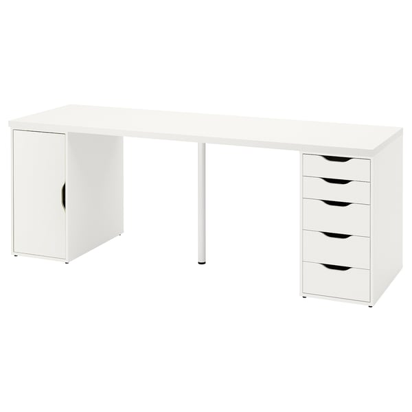 LAGKAPTEN / ALEX Bureau, blanc, 200x60 cm