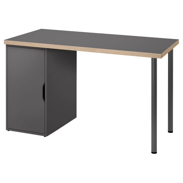 LAGKAPTEN / ALEX Bureau, gris/effet bois, 120x60 cm
