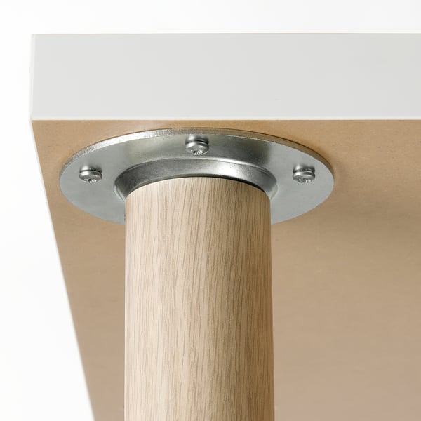 LAGKAPTEN / ALEX Bureau, teinté blanc/motif chêne, 120x60 cm