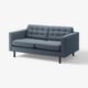 LANDSKRONA Canapé 2 places, Gunnared bleu/bois/noir