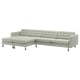 LANDSKRONA Canapé 5 pl + méridiennes, Gunnared vert clair/bois/noir