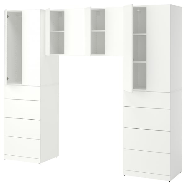 LASTARE Combinaison de rangement, blanc, 240x42x201 cm