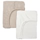 LEN Drap housse pour lit bébé, blanc beige/mousseline, 60x120 cm
