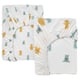 LEN Drap housse pour lit bébé, blanc motif ours, 70x140 cm