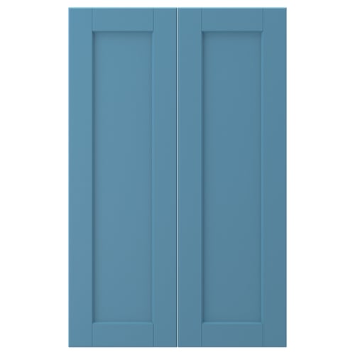 LERHYTTAN Porte élément bas d'angle, 2pcs, bleu, 25x80 cm