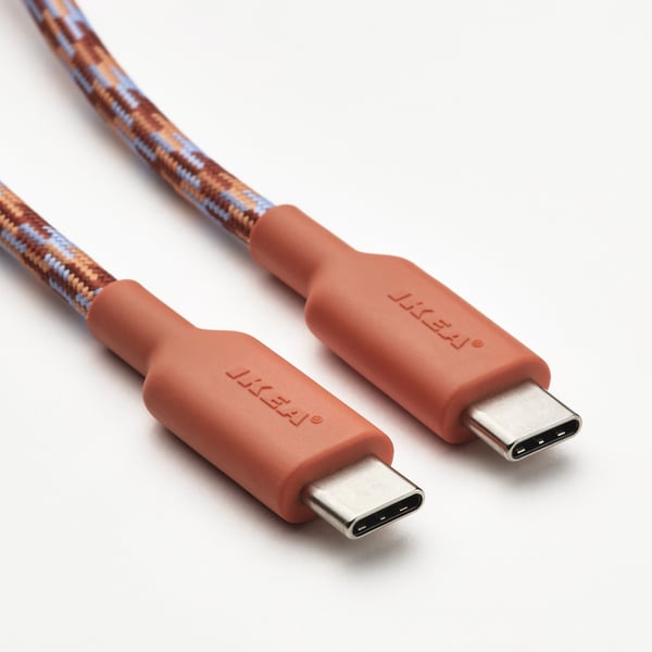 LILLHULT USB-C vers USB-C, orange/mauve, 1.5 m