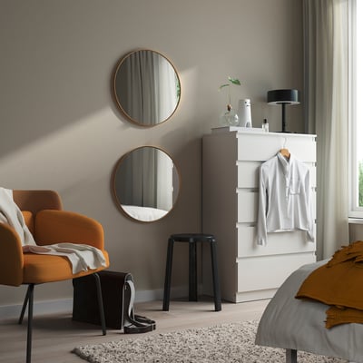 LINDBYN Miroir, couleur or, 50 cm