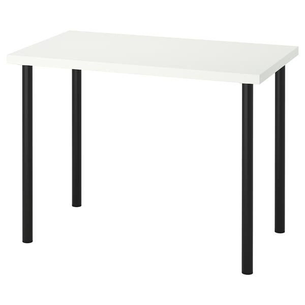 LINNMON / ADILS Table, blanc/noir, 100x60 cm