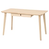 LISABO Bureau, plaqué frêne, 128x65 cm