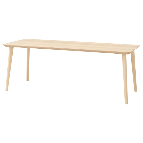 LISABO Table, plaqué frêne, 200x78 cm