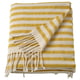 LIVVAKT Plaid, blanc cassé jaune/rayé, 130x170 cm