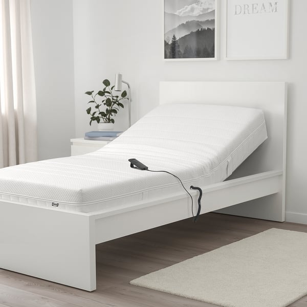 MAJSKÄR Matelas en mousse, réglable/électrique, 90x200 cm