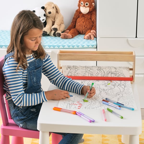 MÅLA Dérouleur papier dessin + rangement