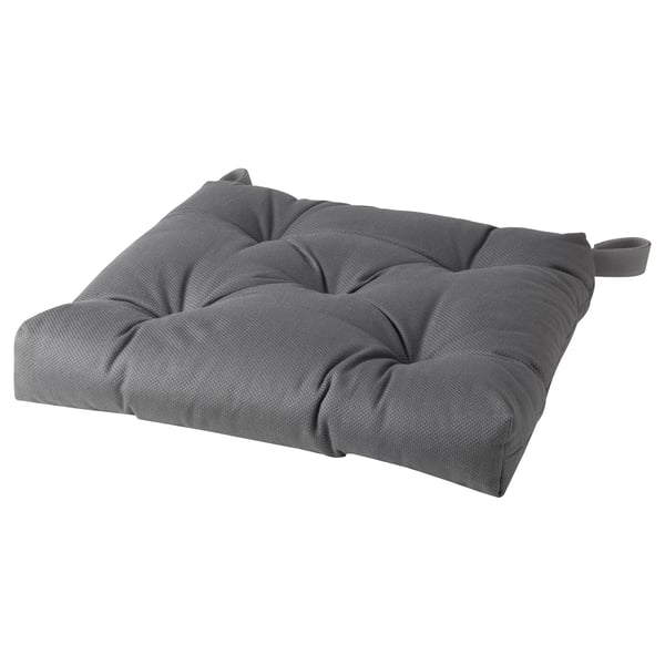 MALINDA Coussin de chaise, gris, 40/35x38x7 cm