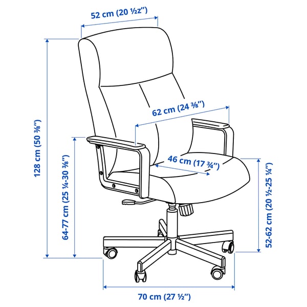 MALM/MILLBERGET / BILLY/OXBERG Bureau+combinaison de rangement, avec chaise pivotante blanc/beige