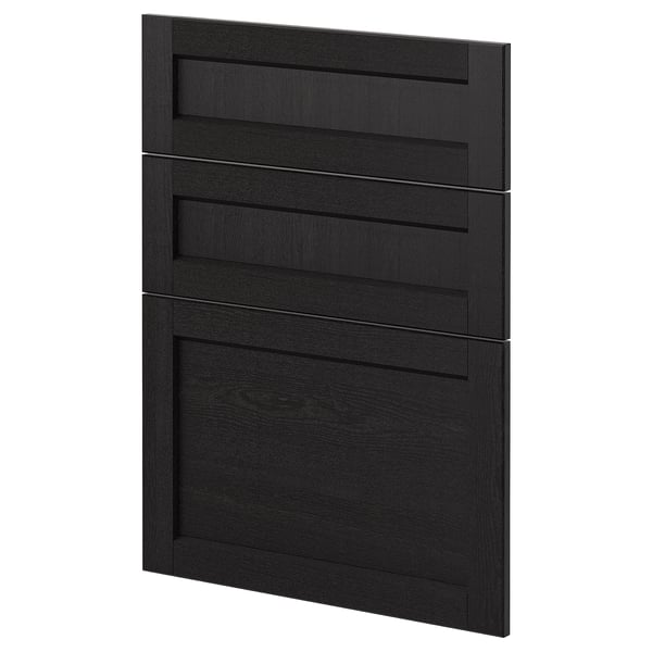METOD 3 faces pr lave-vaisselle, Lerhyttan teinté noir, 60 cm