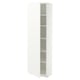 METOD Armoire avec tablettes, blanc/Aspudden blanc mat, 60x37x200 cm