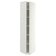 METOD Armoire avec tablettes, blanc/Aspudden gris clair, 40x60x200 cm