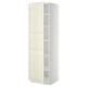 METOD Armoire avec tablettes, blanc/Bodbyn blanc cassé, 60x60x200 cm