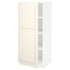 METOD Armoire avec tablettes, blanc/Bodbyn blanc cassé, 60x60x140 cm