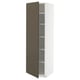 METOD Armoire avec tablettes, blanc/Havstorp brun-beige, 60x60x200 cm