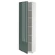 METOD Armoire avec tablettes, blanc/Kallarp gris-vert foncé brillant, 60x37x200 cm