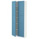 METOD Armoire avec tablettes, blanc/Lerhyttan bleu, 80x37x200 cm