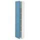 METOD Armoire avec tablettes, blanc/Lerhyttan bleu, 40x37x200 cm