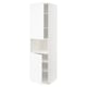 METOD Armoire micro-ondes+2ptes/tablette, blanc Enköping/blanc effet bois, 60x60x220 cm