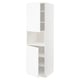 METOD Armoire micro-ondes+2ptes/tablette, blanc Enköping/blanc effet bois, 60x60x200 cm
