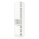 METOD Armoire micro-ondes+2ptes/tablette, blanc/Ringhult blanc, 60x60x240 cm