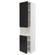 METOD Armoire micro-ondes+2ptes/tablette, blanc/Upplöv anthracite mat, 60x60x240 cm