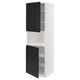 METOD Armoire micro-ondes+2ptes/tablette, blanc/Upplöv anthracite mat, 60x60x200 cm