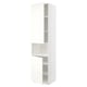 METOD Armoire micro-ondes+2ptes/tablette, blanc/Vallstena blanc, 60x60x240 cm