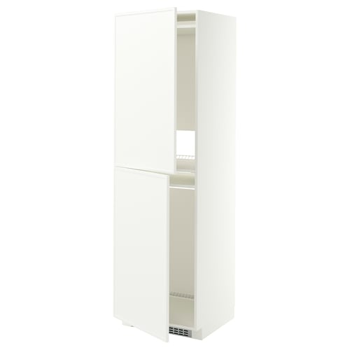 METOD Armoire pour réfrig./congélateur, blanc/Aspudden blanc mat, 60x60x200 cm