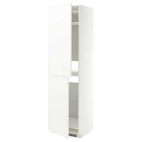 METOD Armoire pour réfrig./congélateur, blanc/Aspudden blanc mat, 60x60x220 cm