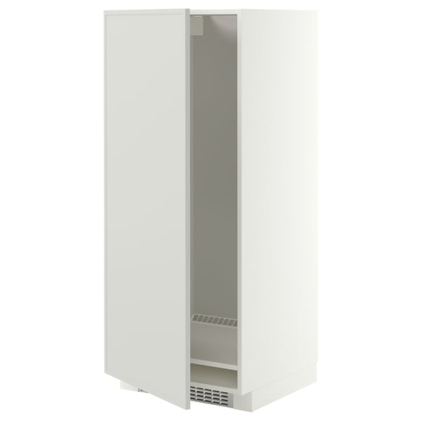 METOD Armoire pour réfrig./congélateur, blanc/Aspudden gris clair, 60x60x140 cm